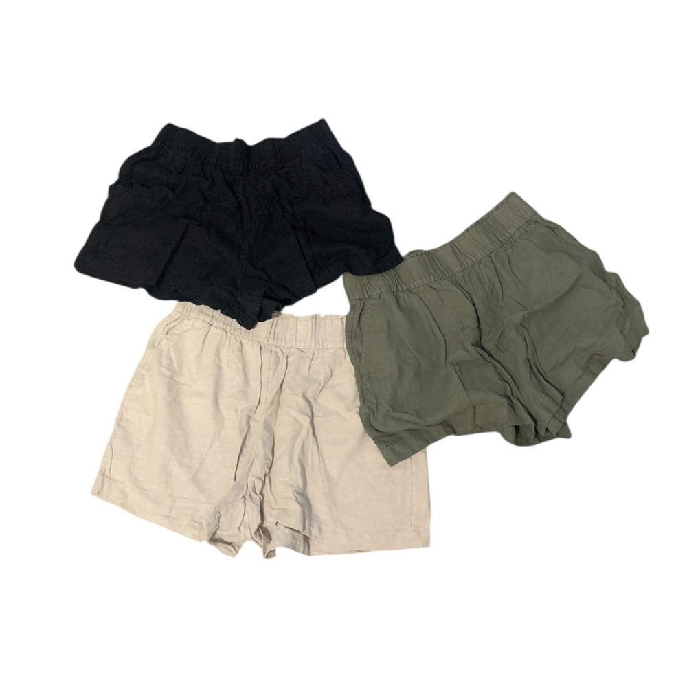 Sonoma Femme Linen Blend pull on shorts bundle of 3 size M